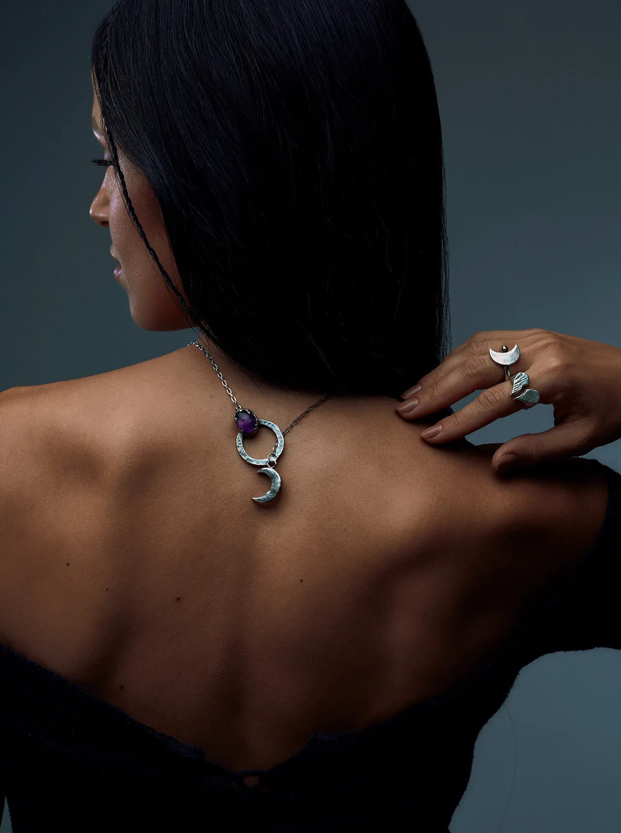 Rhythm lookbook: Indigo handcrafted silver jewelry vibrating with movement