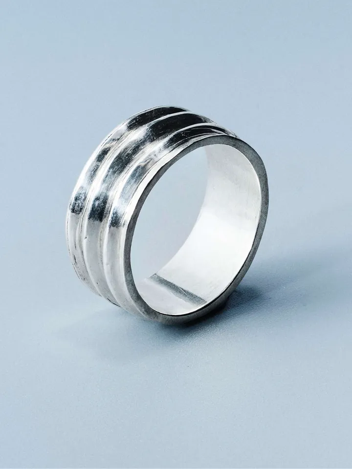 Column ring, handcrafted sterling silver 925 by Indigo