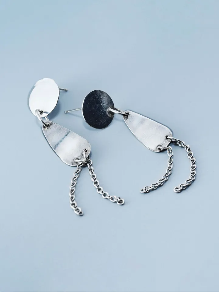 Dangle earrings, handcrafted sterling silver 925 by Indigo