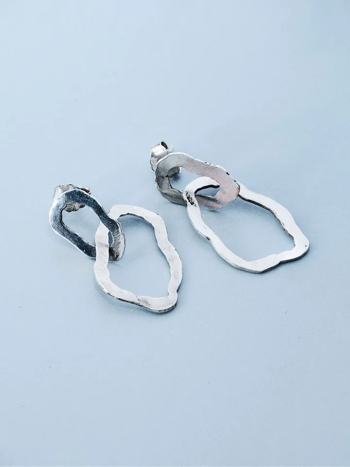 Island earrings, handcrafted sterling silver 925 by Indigo