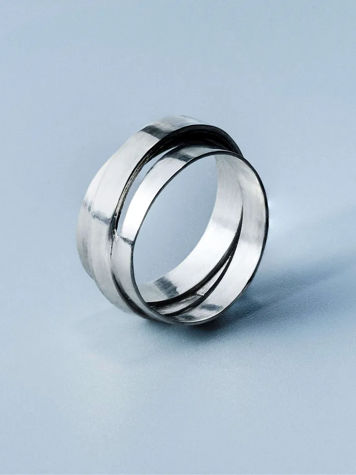 Layer ring, handcrafted sterling silver 925 by Indigo