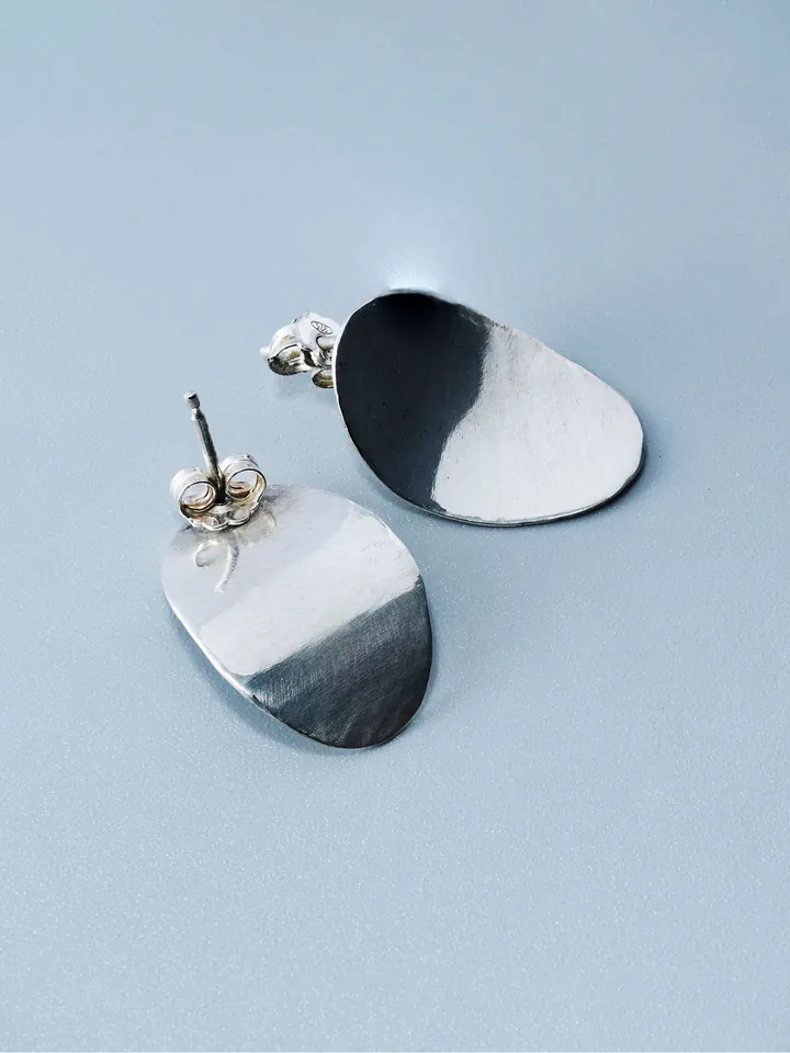 Petal earrings, handcrafted sterling silver 925 by Indigo