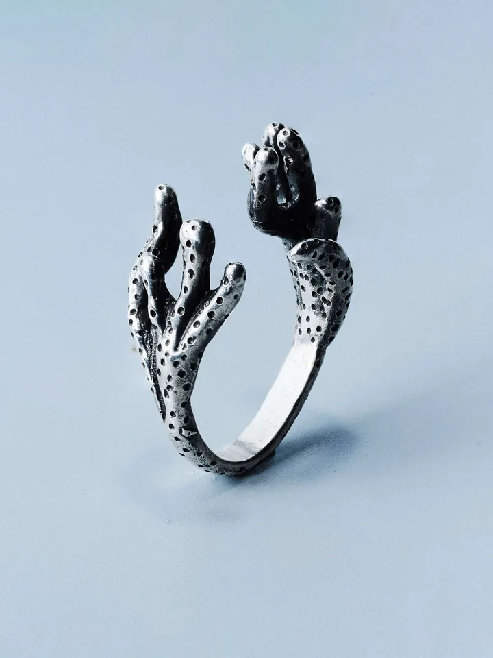 Undertow ring, handcrafted oxidized sterling silver 925 by Indigo